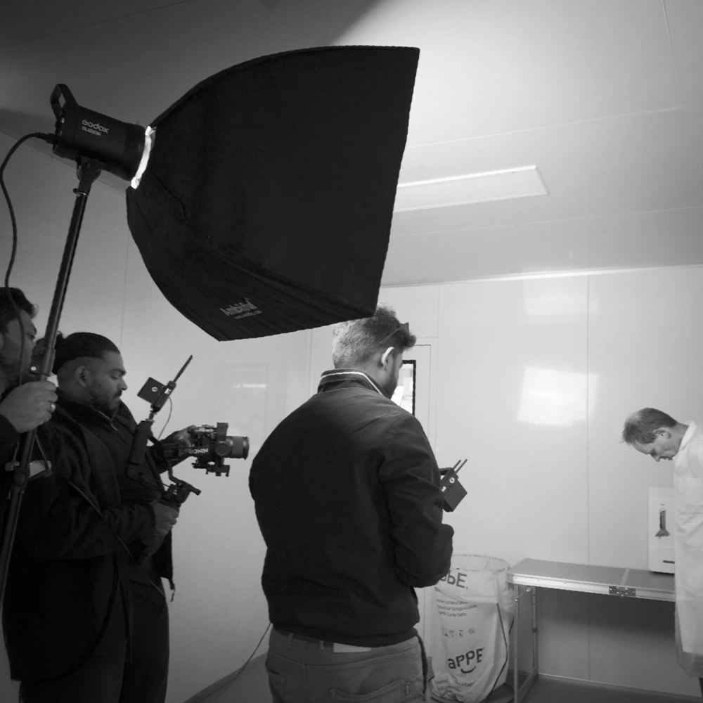 Day — lighting the set